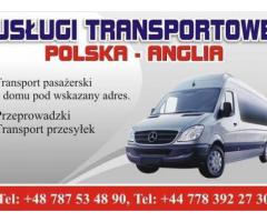 Przewóz osób,transport paczek,przeprowadzki Polska-Anglia-Polska